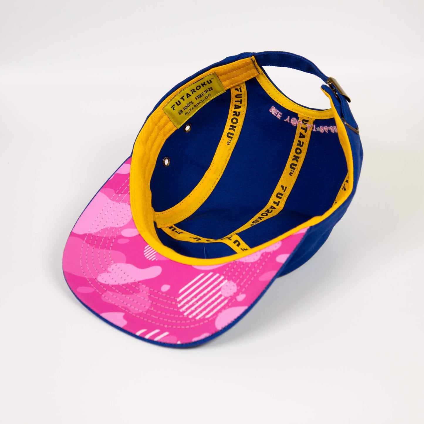 5 Panel Flat Brim Cap (Blue)