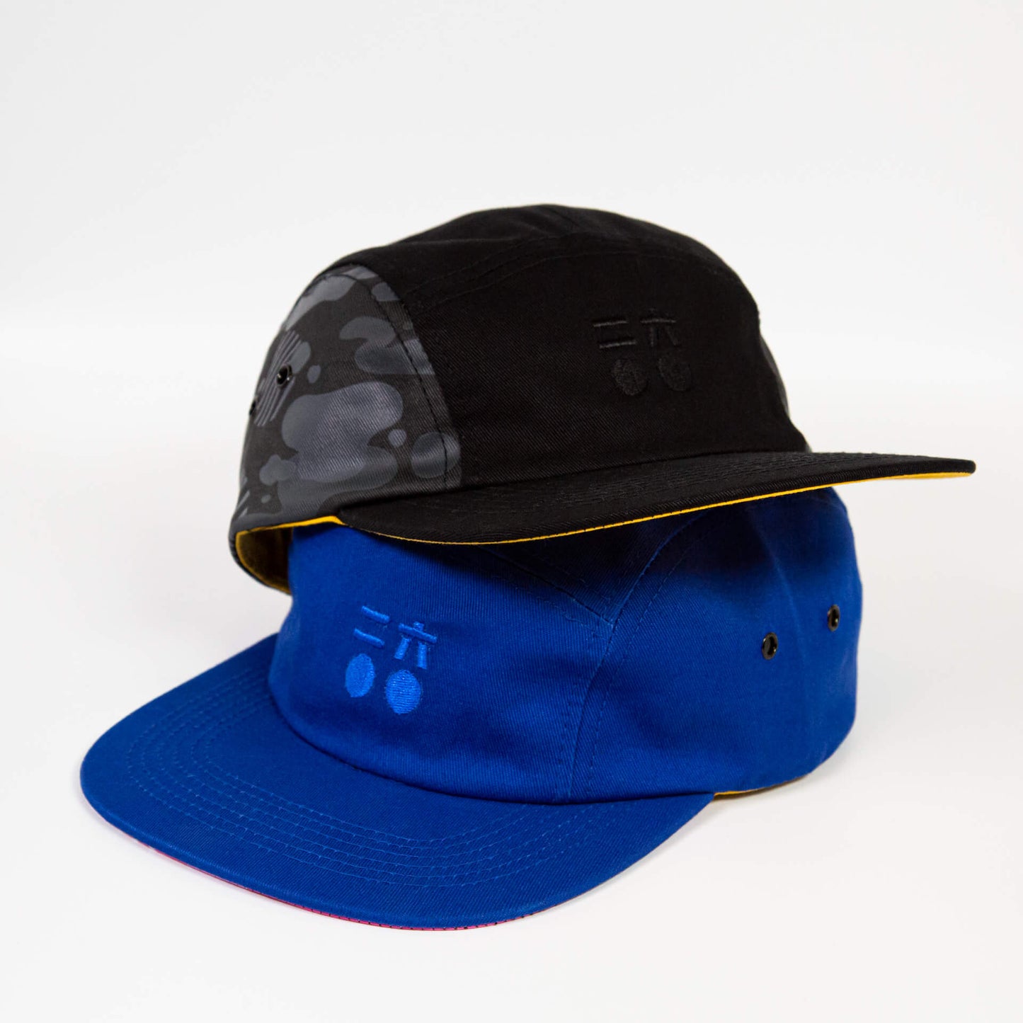 5 Panel Flat Brim Cap (Black)