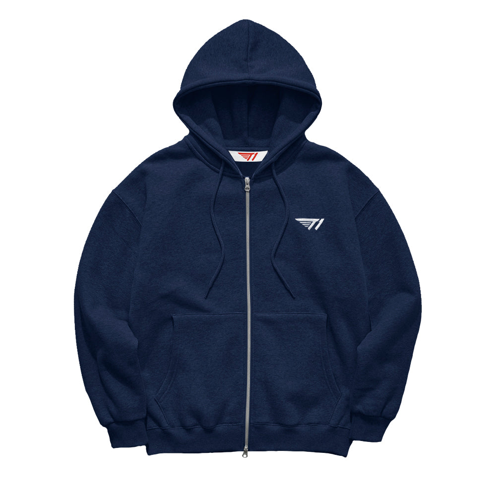 2022 T1 Navy Zip-Up Hoodie