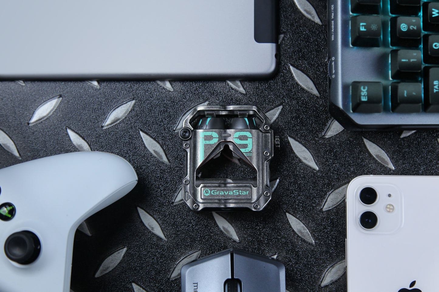 Gravastar Sirius Pro Earbuds War Damage Grey